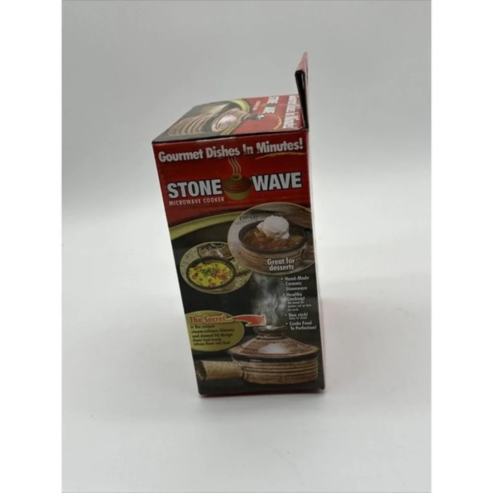 Stone Wave Microwave Cooker Ceramic Stoneware Gourmet Dishes Omelet Soup New Box